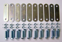 Set of 10 Coupling Tie Plates and Bolts for StackaStage Staging System